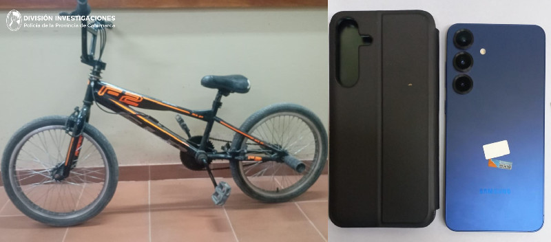 En Valle Viejo policías recuperaron un celular y una bicicleta sustraídos